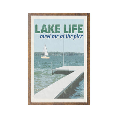 Lake Life Vintage Poster