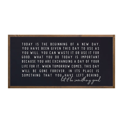 Today is the Beginning
