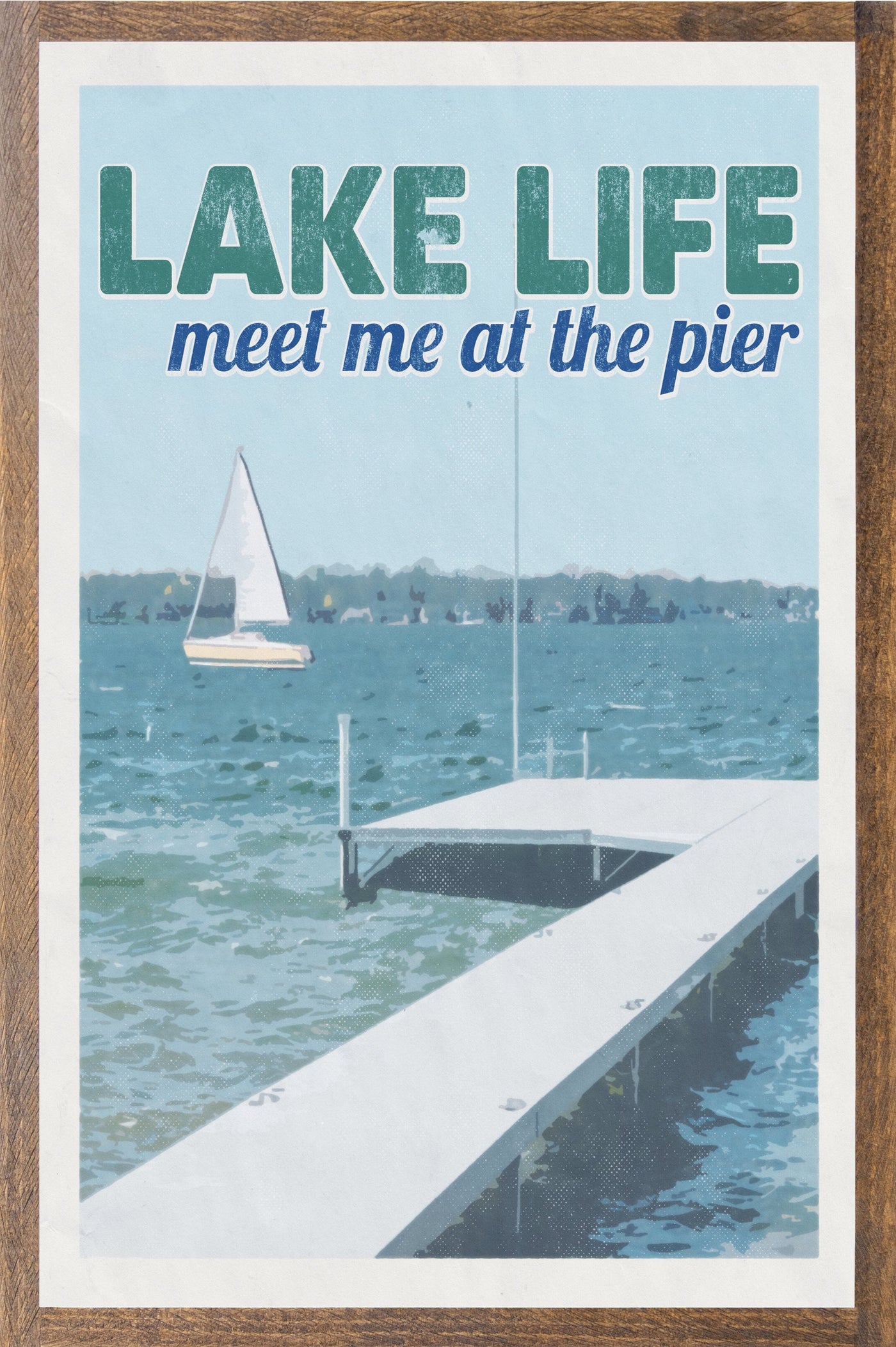 Lake Life Vintage Poster