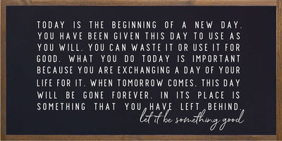 Today is the Beginning