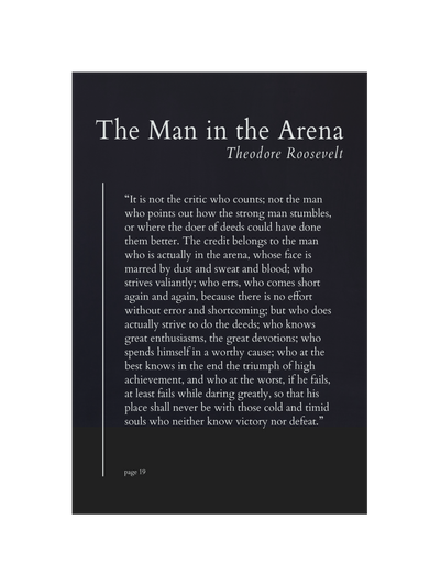 The Man in the Arena