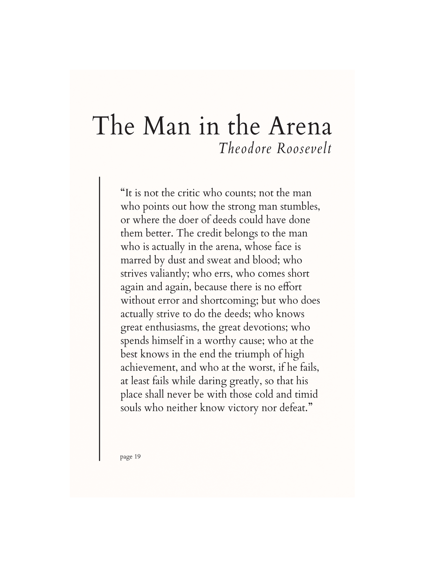 The Man in the Arena