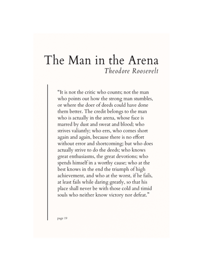 The Man in the Arena