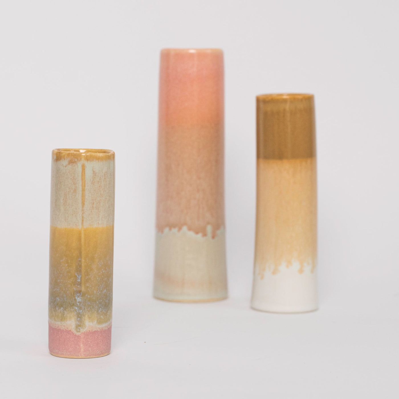 Sunset Bud Vase Trio