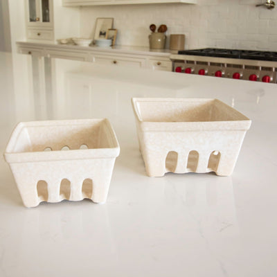 Speckled Stoneware Berry Baskets | 2 sizes