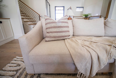 Amber Lewis x Loloi Zephyr Pillow | Wine Color
