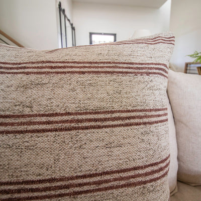 Amber Lewis x Loloi Zephyr Pillow | Wine Color
