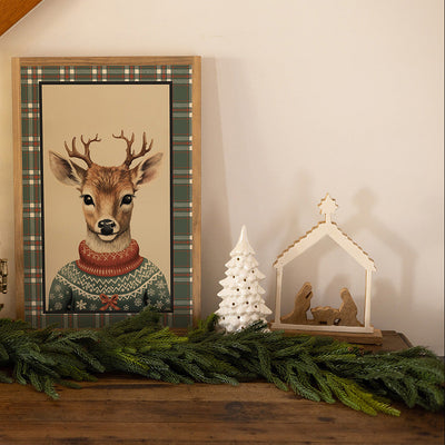 Wood and Enamel Nativity Scene