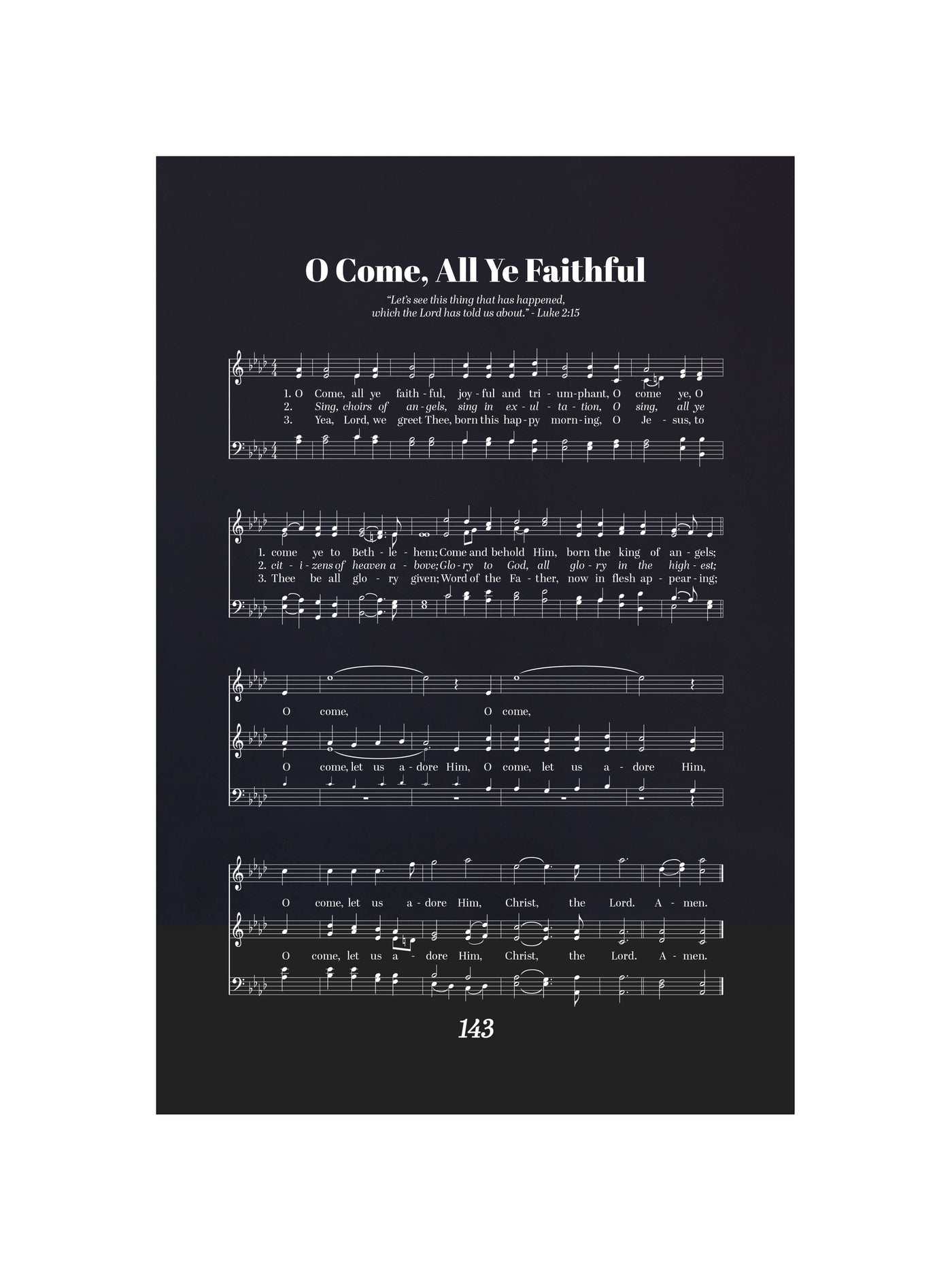 O Come All Ye Faithful | Sheet Music