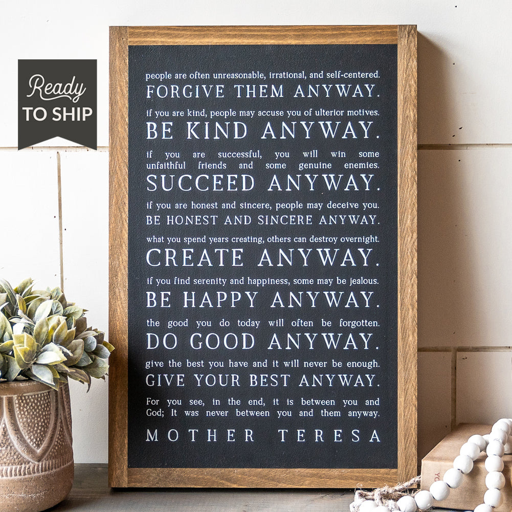 Love Them Anyway 12x18" | Ready to Ship