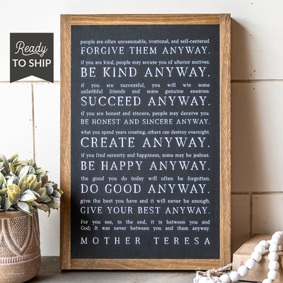 Love Them Anyway 12x18" | Ready to Ship