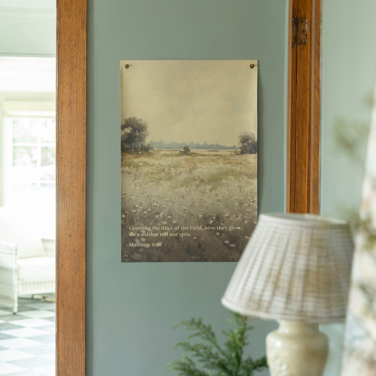 Consider the Lilies Vintage Art | Canvas Banner