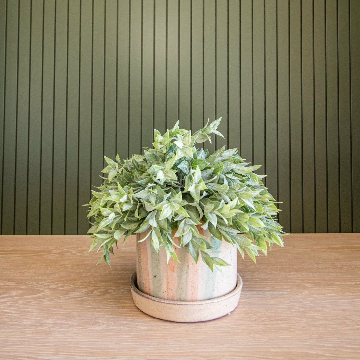 Watercolor Striped Planter