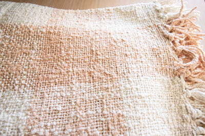 Blush + Cream Cotton Throw