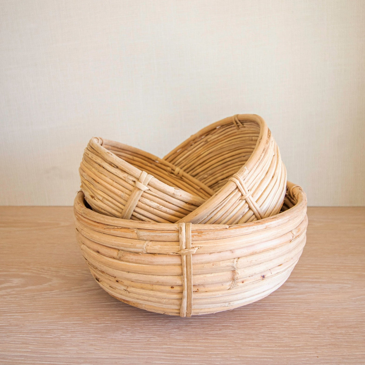 Hand Woven Rattan Bowls | 3 Sizes