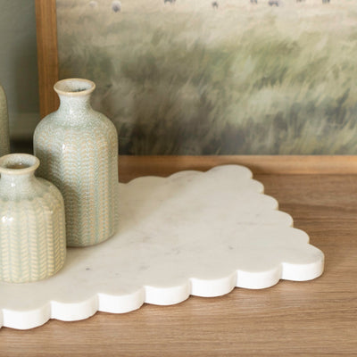Opal Marble Scalloped Serving Board