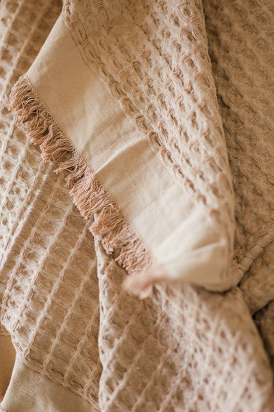 Rose Fringe Throw