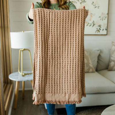 Rose Fringe Throw