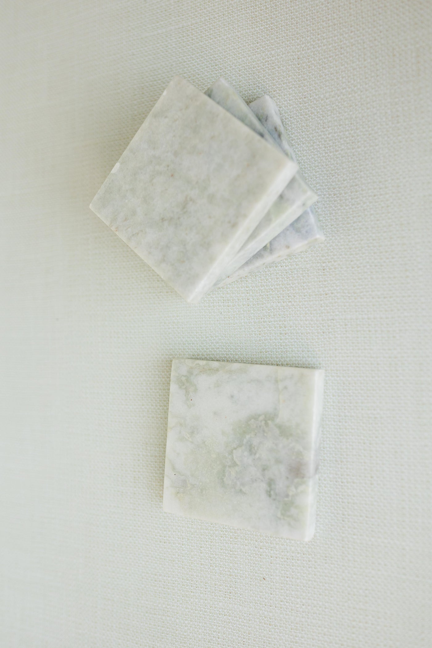 Square Marble Coaster Set