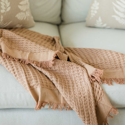 Rose Fringe Throw