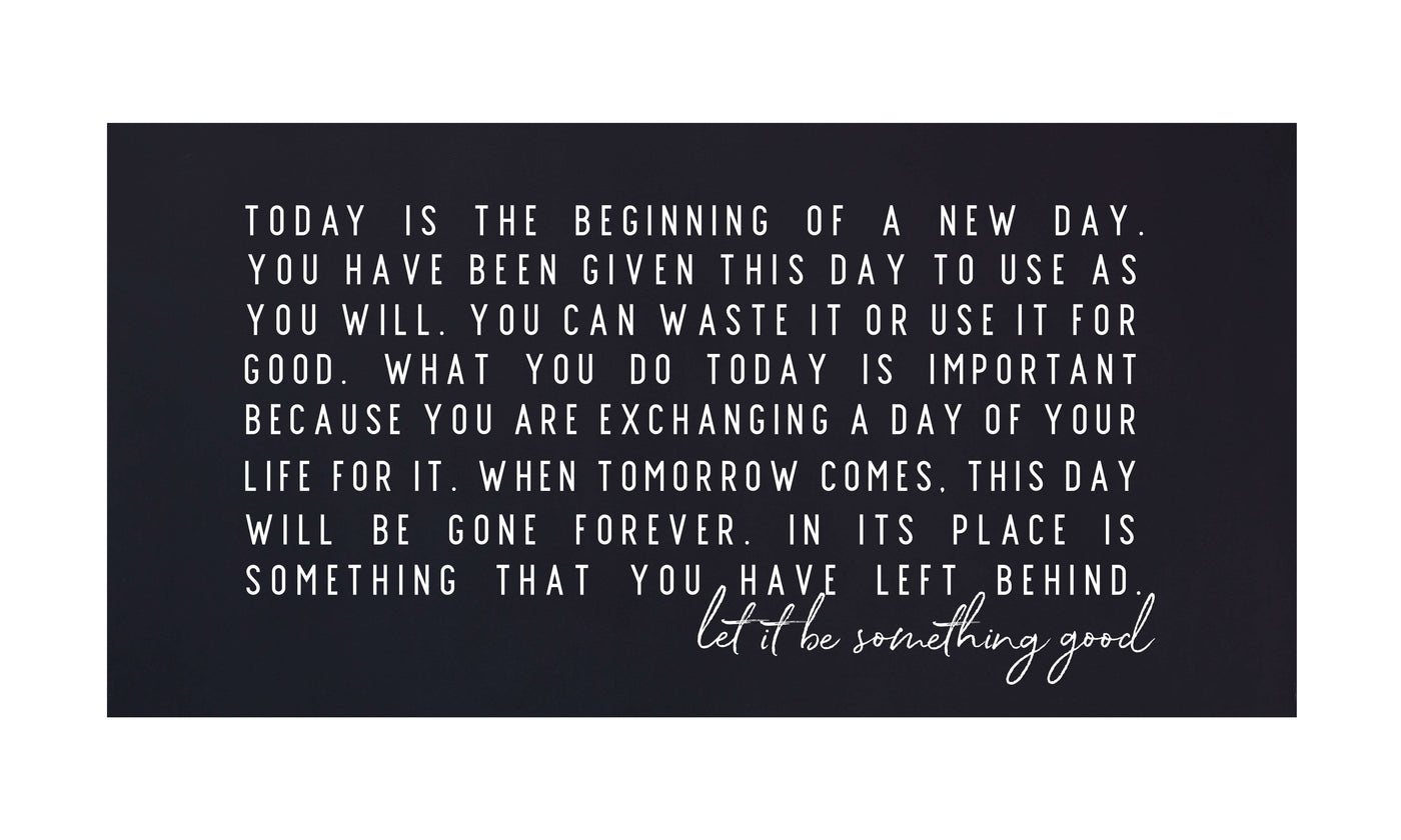 Today is the Beginning