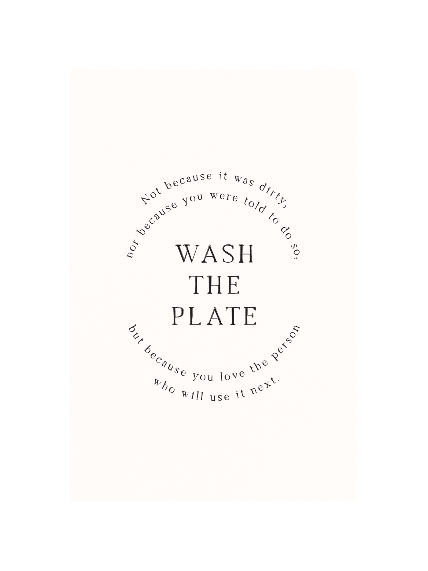 Wash the Plate | Mother Teresa