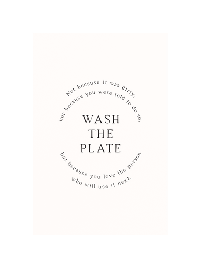 Wash the Plate | Mother Teresa