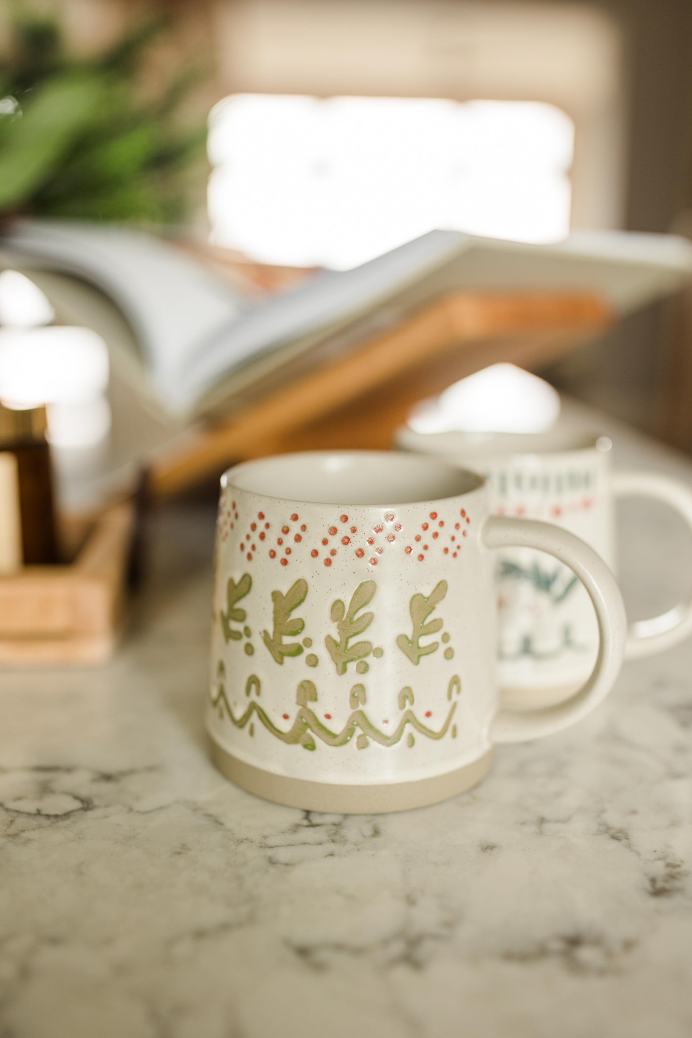Hand Stamped Holiday Mugs | 4 Styles