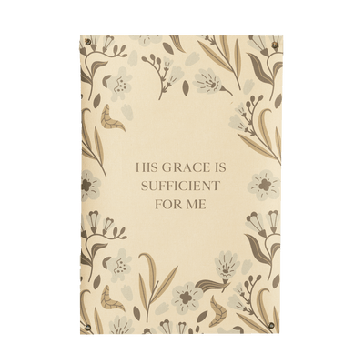 His Grace is Sufficient | Canvas Banner