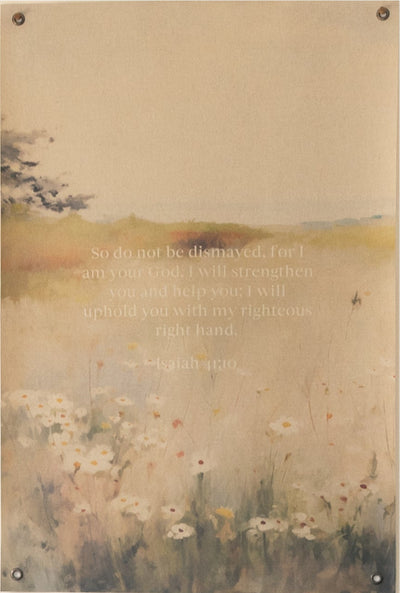 I Will Strengthen You Vintage Art | Canvas Banner