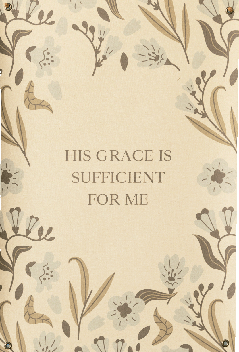 His Grace is Sufficient | Canvas Banner