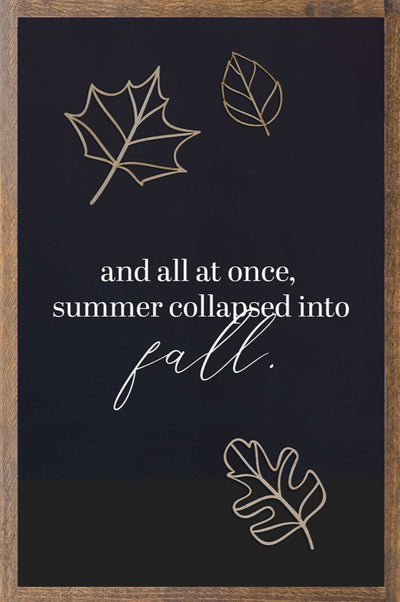 Summer Into Fall