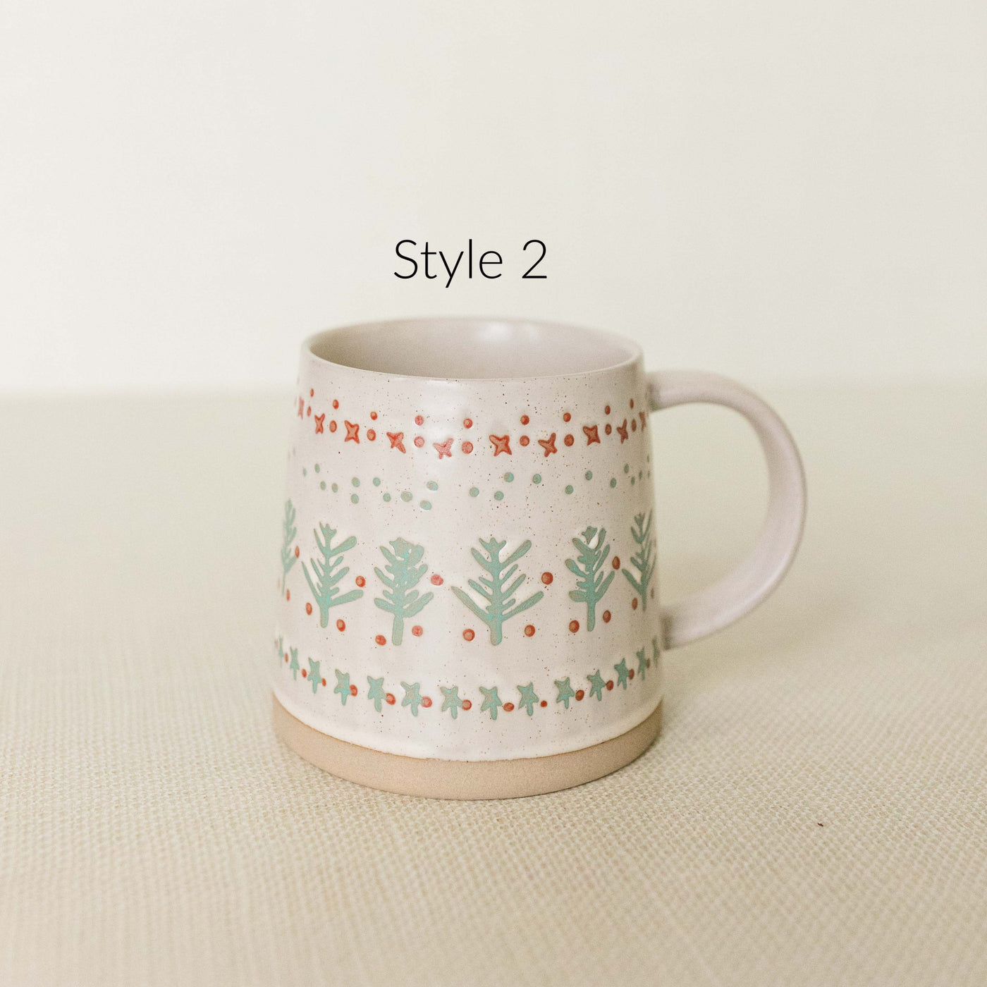 Hand Stamped Holiday Mugs | 4 Styles