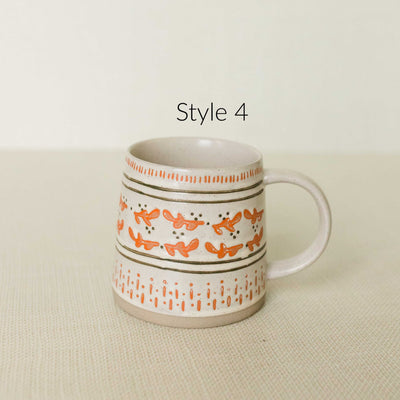 Hand Stamped Holiday Mugs | 4 Styles