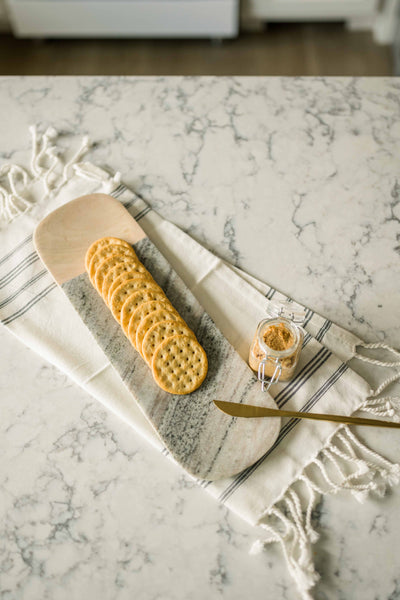 Marble + Wood Serving Board