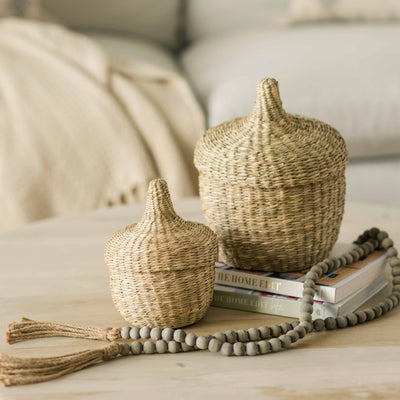 Lidded Seagrass Basket | 2 Sizes