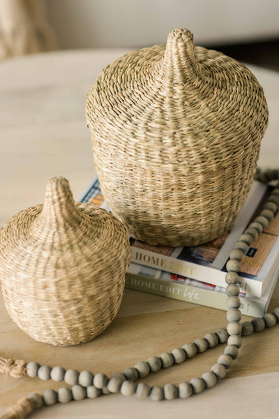 Lidded Seagrass Basket | 2 Sizes