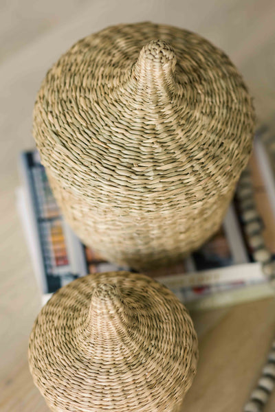 Lidded Seagrass Basket | 2 Sizes
