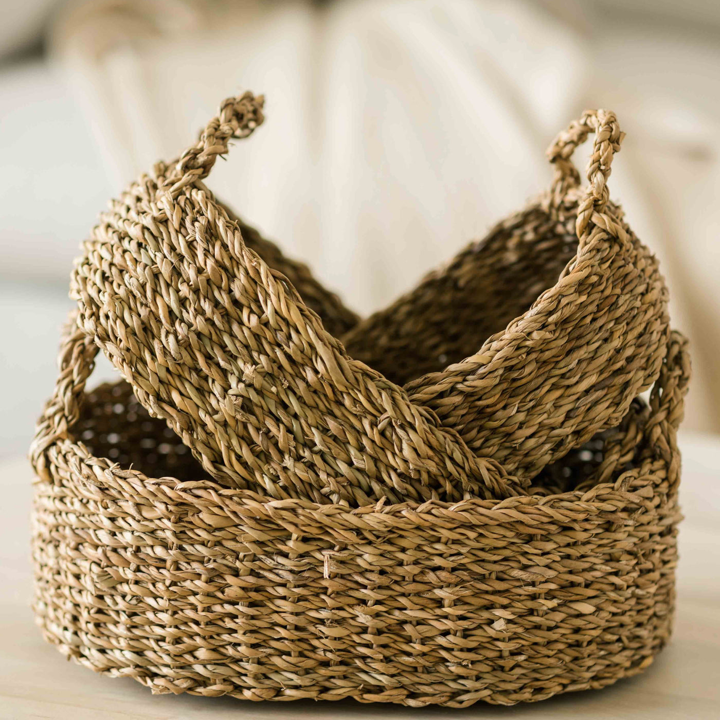 Oval Handwoven Baskets | 3 Sizes