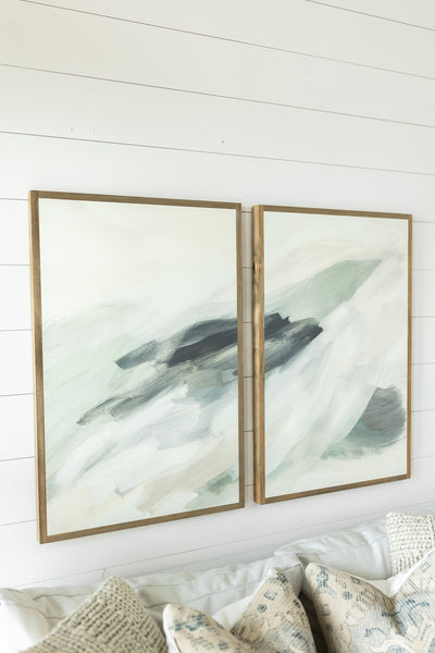 Salt & Light Abstract Pair 24x36" | Ready to Ship