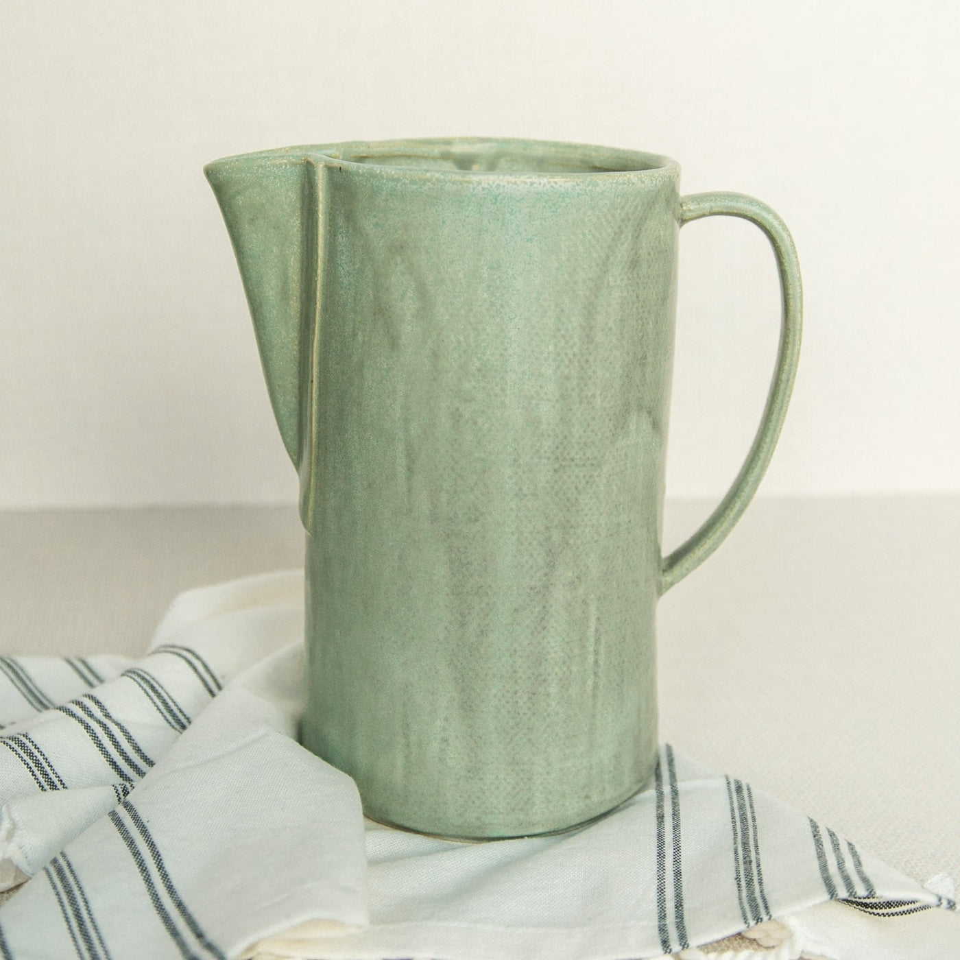 Glazed Stoneware Pitcher