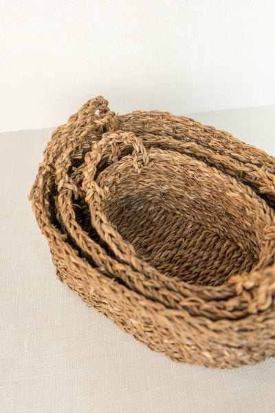 Oval Handwoven Baskets | 3 Sizes