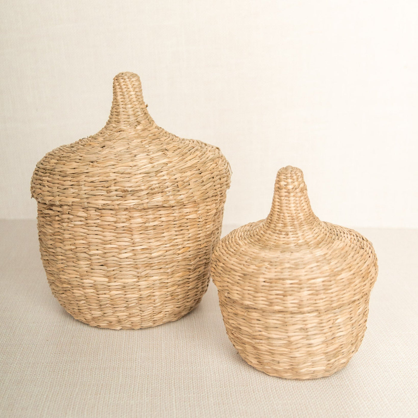 Lidded Seagrass Basket | 2 Sizes