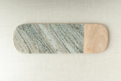 Marble + Wood Serving Board