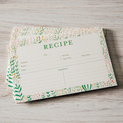 Garden Florals | Recipe Card Set
