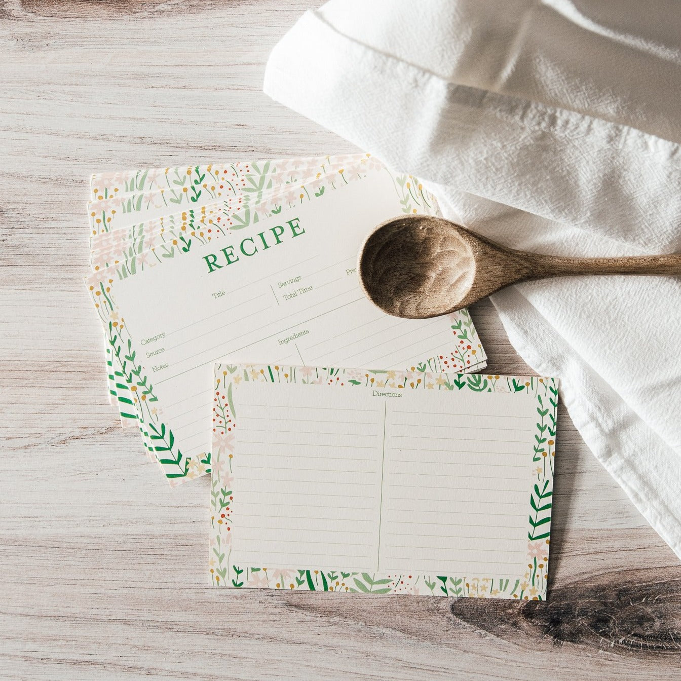 Garden Florals | Recipe Card Set