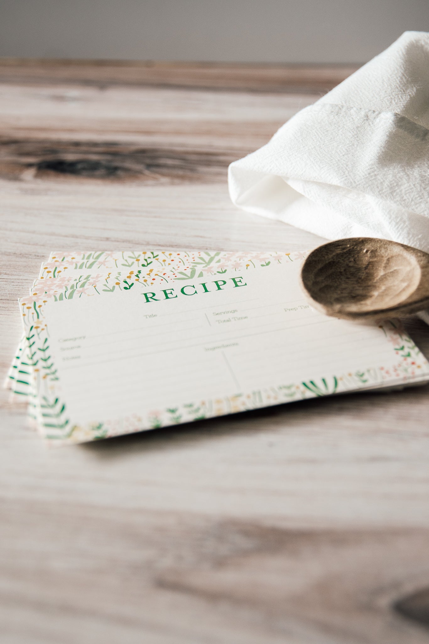 Garden Florals | Recipe Card Set