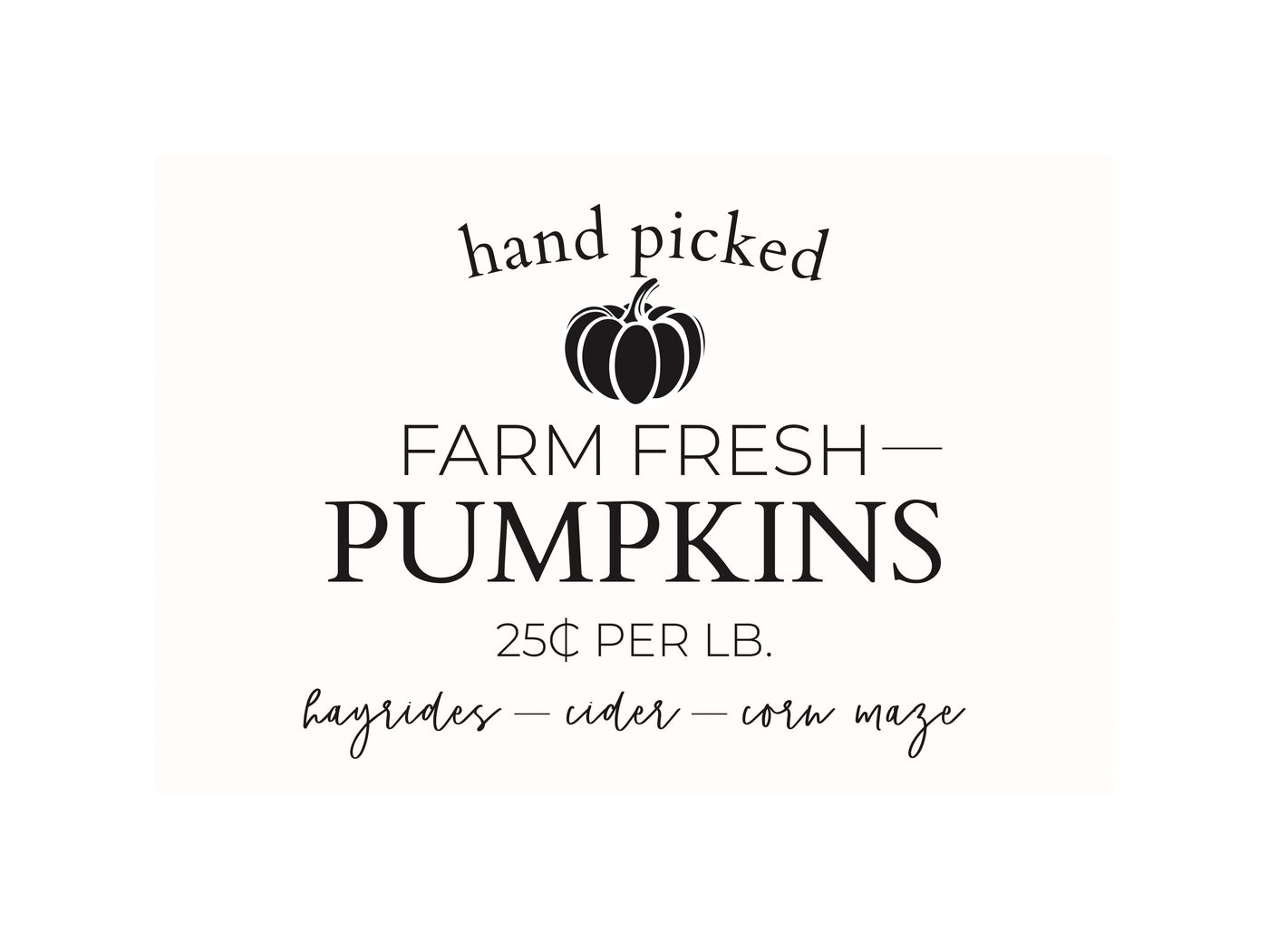 Hand Picked Pumpkins