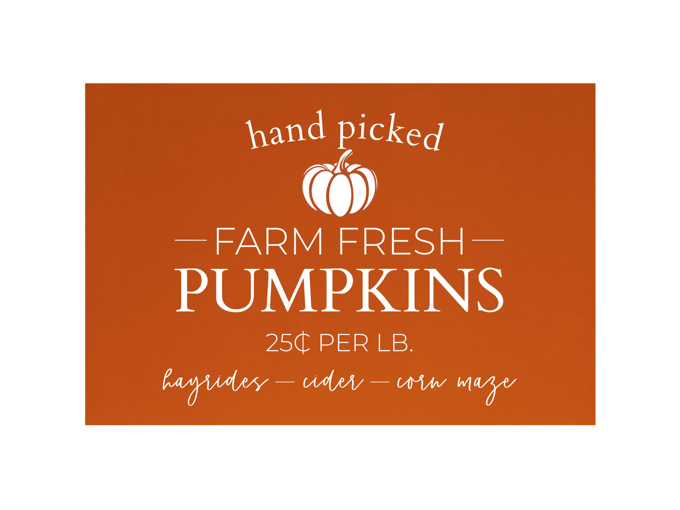 Hand Picked Pumpkins