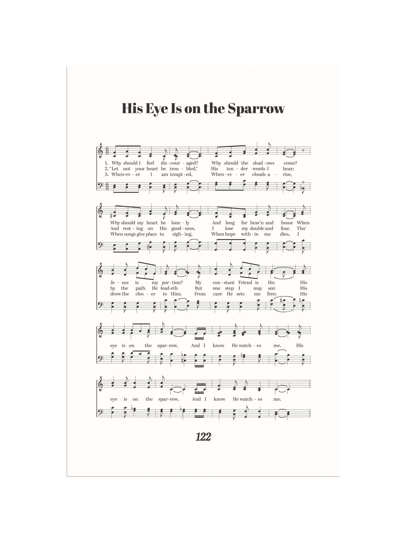 His Eye is on the Sparrow | Sheet Music
